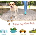 thumbnail image 2 of Botella de agua para perros para caminar, portátil para mascotas, para viajes, agua, bebida, taza, plato, cuenco, dispensador, hecho de material de grado alimenticio a prueba de fugas, capacidad, 2 of 5