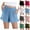 Light Blue, variant on CYRBOKO Girls Shorts, Loose Fit Elastic Waist Summer Comfy Bottoms with Pockets Light Blue Size 8 T