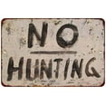 thumbnail image 1 of No Hunting Vintage Look Chic 8 x 12 High Gloss Metal 208120020007, 1 of 1