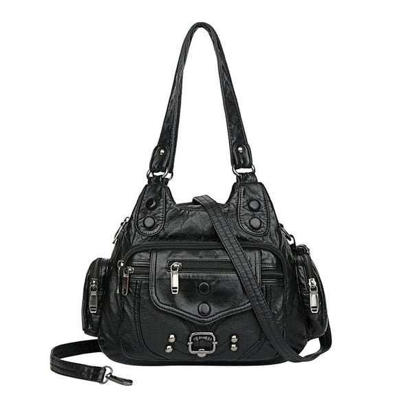 Ediodpoh Womens Tote Bag Fashion Handbags Purse Satchel Shoulder Bags Leather Bag For Ladies Black