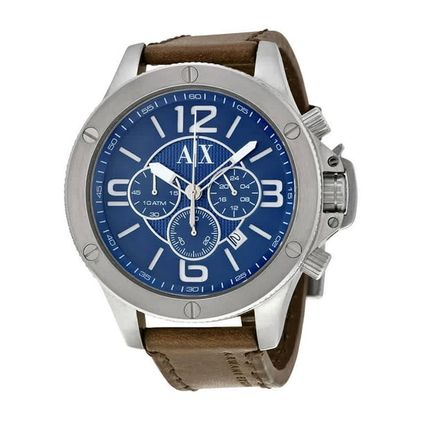 Armani Exchange - AX-1505 Chronograph Blue Dial Stainless Steel Case ...