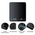 thumbnail image 3 of Labymos Precision Mini Kitchen Scale with LED Display, USB Rechargeable, 3kg/0.1g Accuracy, Multi-Unit Conversion (g/oz/ml), Auto Timer, Compact Design for Coffee Brewing & Baking, Black DH-8705, 3 of 7