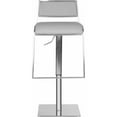 thumbnail image 2 of SAFAVIEH Natania 39" Bicast Leather Bar Stool, Grey, 2 of 4
