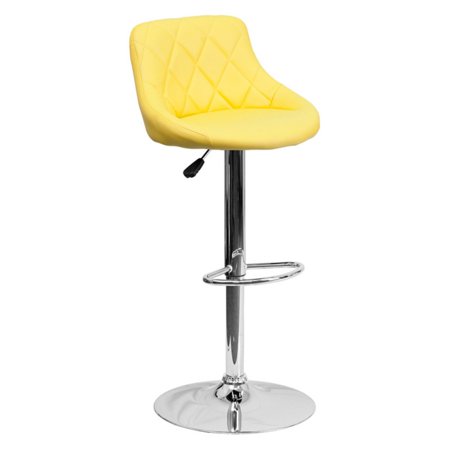 2 Bucket Seat Bar Stools - Flash Furniture Contemporary Vinyl Bucket Seat Adjustable Height Barstool with Chrome Base, Multiple Colors