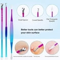 thumbnail image 2 of KLZO 10-Pcs Blackhead Extractor Kit - Stainless Steel Pimple Popper Tool - Acne, Blemish, Milia, Zit Remover for Face - Gradient, 2 of 8