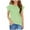 Green, variant on Jalioing Girl's Summer Shirt Ruffle Short Sleeve Casual Cute T Shirts Solid Color Crew Neck Loose Tunic Tops