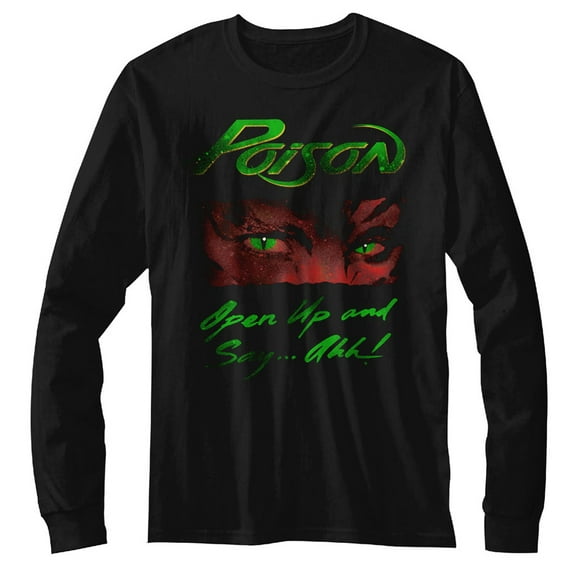 Poison Open Up Black Adult Long Sleeve T-Shirt