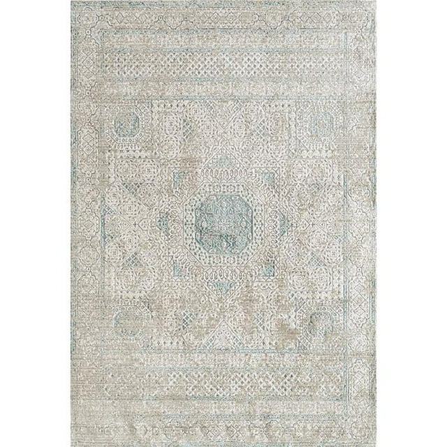 Amer Tapis CAM320233 2 Pi x 3 Pi 3 Po Cambridge 32 Tapis de Zone à l'Ancienne - Bleu Aqua