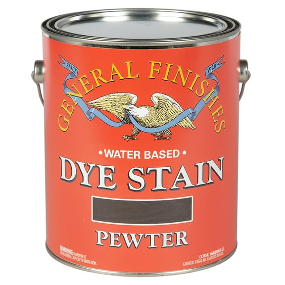 General Finishes Water Based Dye Stain Pewter 1 Gallon