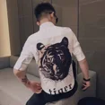 thumbnail image 2 of Camisa de hombre Hip Hop negra Camisas masculinas Gráficos geniales Tops de alta calidad Lujo Hipster Original Trendyol con cuello Xxl Estética, 2 of 5