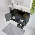 thumbnail image 3 of Sink Vanity Cabinet, Grey Gray Black, Ceramic, Melamine, Modern Contemporary, Hotel Bedroom Bathroom Master Suite Guest, 3 of 9