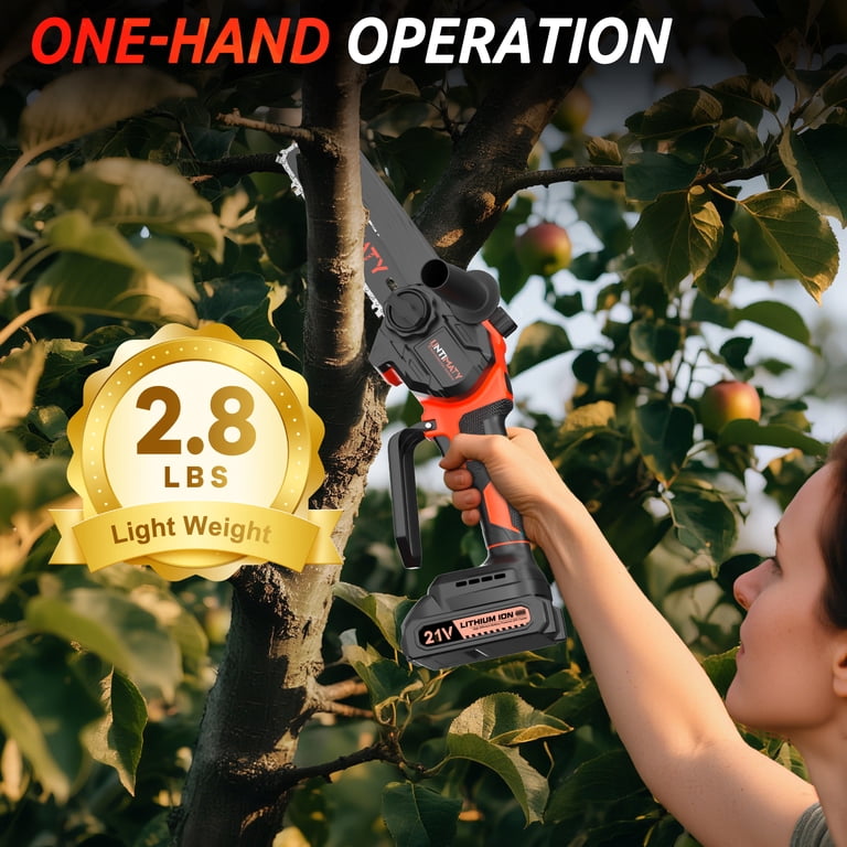 UNTIMATY Mini Cordless Chainsaw 6 inch, 21V Battery photo 8