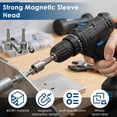thumbnail image 5 of 4Pcs Nut Driver Sets 15/64 5/16 3/8 1/2inch Magnetic Nut Driver with 1/4inch Hex Shank Chrome Vanadium Steel Drill Socket Set for Electric Drill, 5 of 11