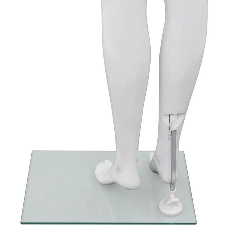 vidaXL Full Body Female Mannequin with Glass Base Glossy White 68.9