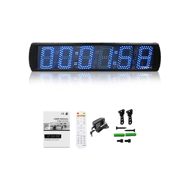 Lightweight Remote Control Digital Alarm Clock, LED Countdown Timer, Wall Clock, Outdoor
