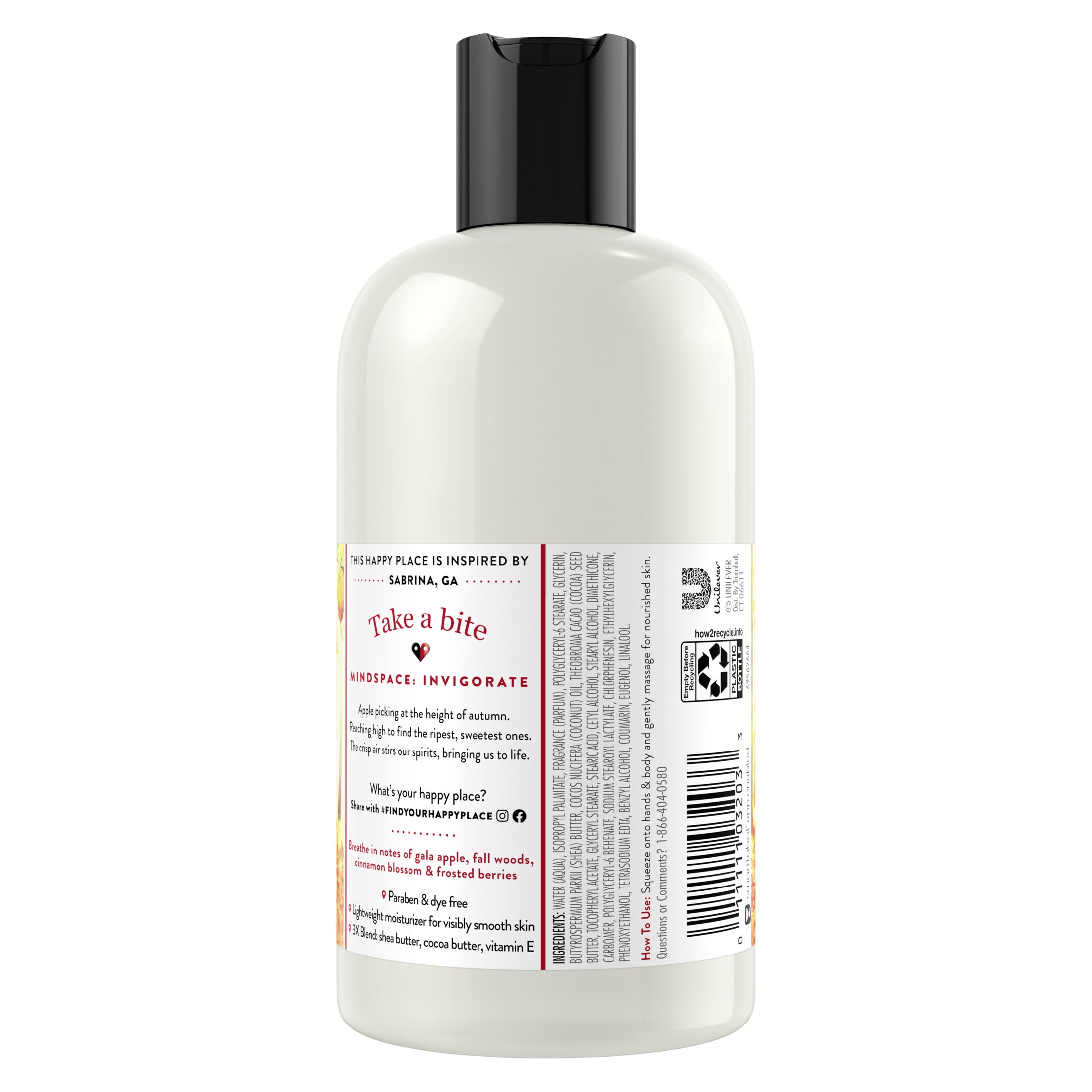 Find Your Happy Place Autumn Apple Picking Moisturizing Body Lotion for Dry Skin Apple and Frosted Berry 10 oz