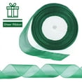 thumbnail image 6 of Green Sheer Ribbon, 50 Yards 1-1/2 inch Wide Shimmer Sheer Organza Ribbon for Bow Making, Gift Wrapping, Box Packaging, Crafting, Christmas Decoration and More, 6 of 7