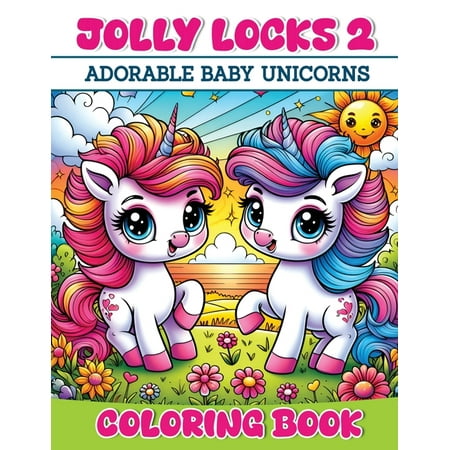 Jolly Locks 2: Adorable Baby Unicorns Coloring Book (Paperback)