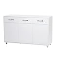 thumbnail image 6 of Gzxs 52.56"W White 3 Door Buffet Cabinet, Coffee Bar Cabinet with 3 Drawers and Adjustable Shelf, Kitchen Buffet Sideboard for Living Room, Dining Room, 6 of 6