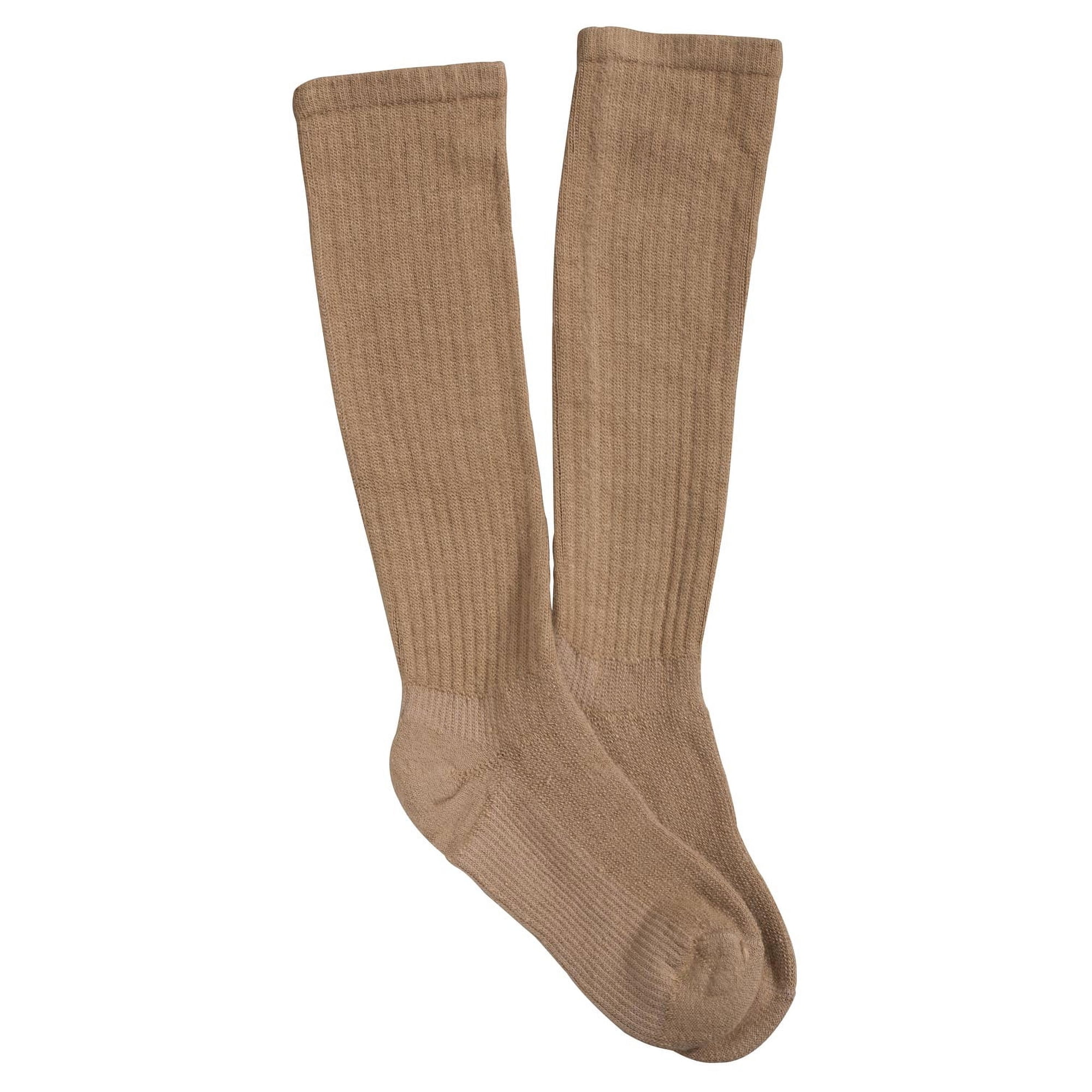 Graduated Compression Diabetic Calf Sock, Khaki, Small