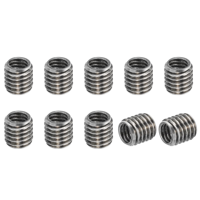 Unique Bargains Adaptateurs de Filetage Manchon Écrou Réducteur M8x1.25 Mâle à M6x1.0 Femelle pour Réparer Écrou Vis Réducteur 8mm 10 Pcs
