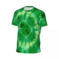 thumbnail image 5 of T Shirt For Men Sportswear For Male Green Tie Dye Novelty Abstract Print Summer Tees O Neck Awesome, 5 of 7