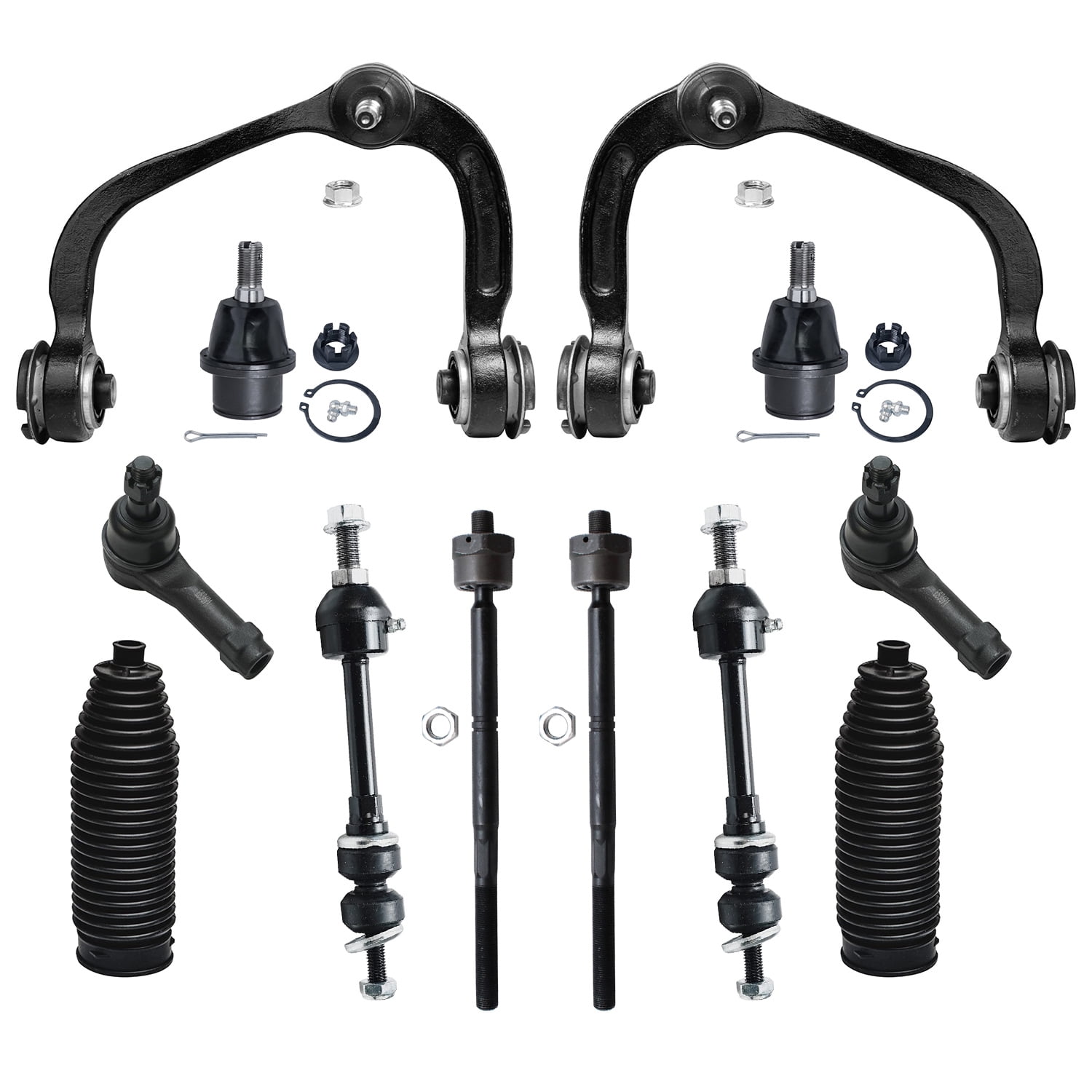 12pc Front Struts Rear Shocks Control Arms Ball Joints Suspension Kit