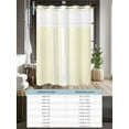 thumbnail image 6 of No Hook Cloth Fabric Shower Curtain with Snap in Liner, Cream White Stripe Waterproof Shower Curtains Set with See Through Top Window, Modern Rustic Vertical Striped Bath Curtains Shower 60"x72", 6 of 6