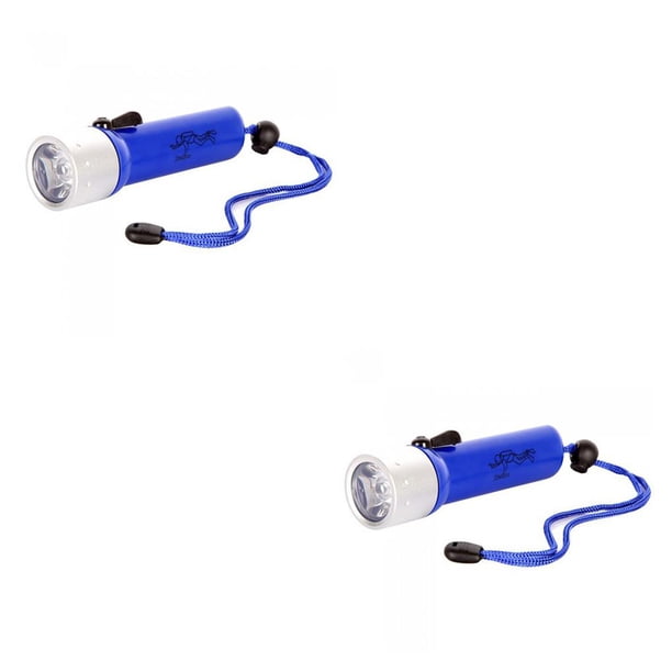 Greeniant Linterna de buceo de alto lumen, buzos, antorcha subacuática, equipo de lámpara alimentado por , luz, accesorios para deportes Azul 2Conjunto