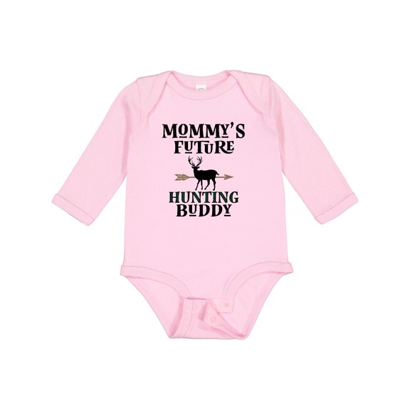 Inktastic Mommy Hunting Buddy Archery Boys or Girls Long Sleeve Baby Bodysuit