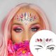 thumbnail image 4 of Qarigey Ojo cara gemas Bling pegatinas de diamantes de imitación geométrico frente cristal joyería DIY mujeres disfraz Festival maquillaje Tratamientos faciales Rojo, 4 of 6