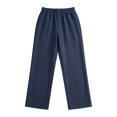 thumbnail image 6 of Men's Casual Pants Drawstring Elastic Waist Chino Pants Straight Leg Slacks Cotton Twill Trousers with Pockets,twill chino pants Blue XXXL, 6 of 7