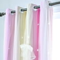 thumbnail image 5 of DONGPAI Blackout Stars Curtains for Kids Girls Bedroom Double Layers Star Cut Out Rainbow Curtains Home Window Decoration Curtain, 51" x 84", 1 Panel, 5 of 9
