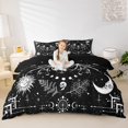 thumbnail image 2 of Erosebridal Gothic Skeleton Duvet Cover Twin,Sun Moon Starry Sky Bedding Sets Twin Size,Bat Skull Comforter Cover Twin For Men Women,Super Cozy Room Decoration Reversible,2-Piece（No Comforter）, 2 of 7