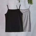 thumbnail image 2 of GiLiling Toddler Baby Girls 2 PCS Tank Top Sleeveless Loose Camisole Thin Strap Solid Summer Dance Beachwear (Black, 3-4 Years), 2 of 9