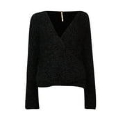 Free People Women's Long-sleeve Marshmallow Surplice-neck Sweater