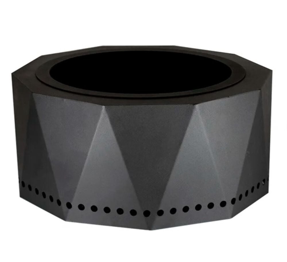 Blue Sky Outdoor Living Ridge Portable Steel Smokeless Fire Pit with Carrying Bag, Firewood and/or Wood Pellet Burning