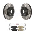 thumbnail image 1 of Transit Auto Front Coated Drilled Slotted Disc Brake Rotors and Ceramic Pads Kit for Car 2016-2019 Subaru Legacy 2.5L KDA-100418, 1 of 11