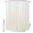 thumbnail image 2 of Cream Geometric Waterproof Fabric Shower Curtain,Modern White Stripe Abstract Distortion Art Waterproof Fabric Shower Curtain for Bathroom Bathtubs Shower Curtains with 12 Hooks Extra Long 72x96, 2 of 8