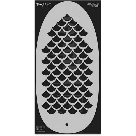 Stencil1 FX Mermaid Scales Stencil for Makeup, Costumes, Crafts