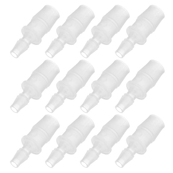 Uxcell 1/4" to 1/2" 12 Pcs Plastic Hose Barb Fittings, Reducer Tube Fittings Pipe Adapter Kit for Air Gas Water System