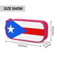thumbnail image 4 of TEQUAN Large Capacity Pencil Case, Puerto Rico Flag Pattern Pencil Pouch 2 Compartments Pencil Bag (Pink), 4 of 7