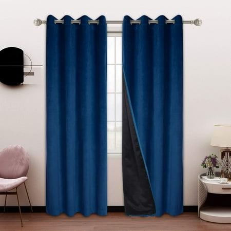 100 Blackout Velvet Curtains For Bedroom And Living Room 52 X 84 Inch Length Dark Grey Thermal Insulated Energy Saving Sun Blocking Grommet Window Ds Set Of 2 Curtain Panels Canada Sun Blocking Grommet Window Ds, 132 Inch Wide Curtains