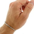 thumbnail image 2 of 14K White Gold 2.5mm Solid Rope Diamond Cut Bracelet or Anklet, FREE Microfiber Cloth, Link Chain 7" - 10", Giorgio Bergamo 10, 2 of 3