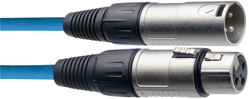 Stagg XLR Microphone Cable 20' - Assorted Colors Blue