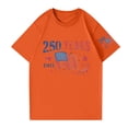thumbnail image 4 of Dweltoz Women's 250th Anniversary Of the United States Print Independence Day Cross Print Shirt Short Sleeve Solid Top Crewneck Oversized T Shirt 4th Of July Graphic Casual Tee,Orange 5XL, 4 of 4