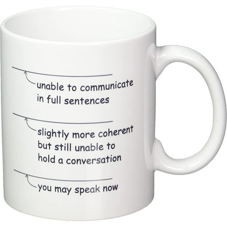 

Aviento You May Speak Now 11 Ounces Ultra White Ceramic Funny Coffee Mug