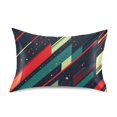 thumbnail image 7 of Yayeee Pillowcase Standard Size Set of 2 Satin Wrinkle Resistant Pillow Case, Orange Abstract Lines, 7 of 7