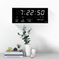 thumbnail image 3 of Reloj electrónico LED con calendario perpetuo, reloj de pared digital, alarma con campanadas horarias, reloj de mesa con control de temperatura, color rojo., 3 of 5