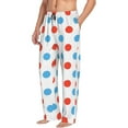 thumbnail image 6 of Honiee Red Blue Polka Dots for men - a sleek fusion of Straight Pajama Pants, versatile Lounge Pants, and cozy Sleepwear, all rolled into one-Small, 6 of 6